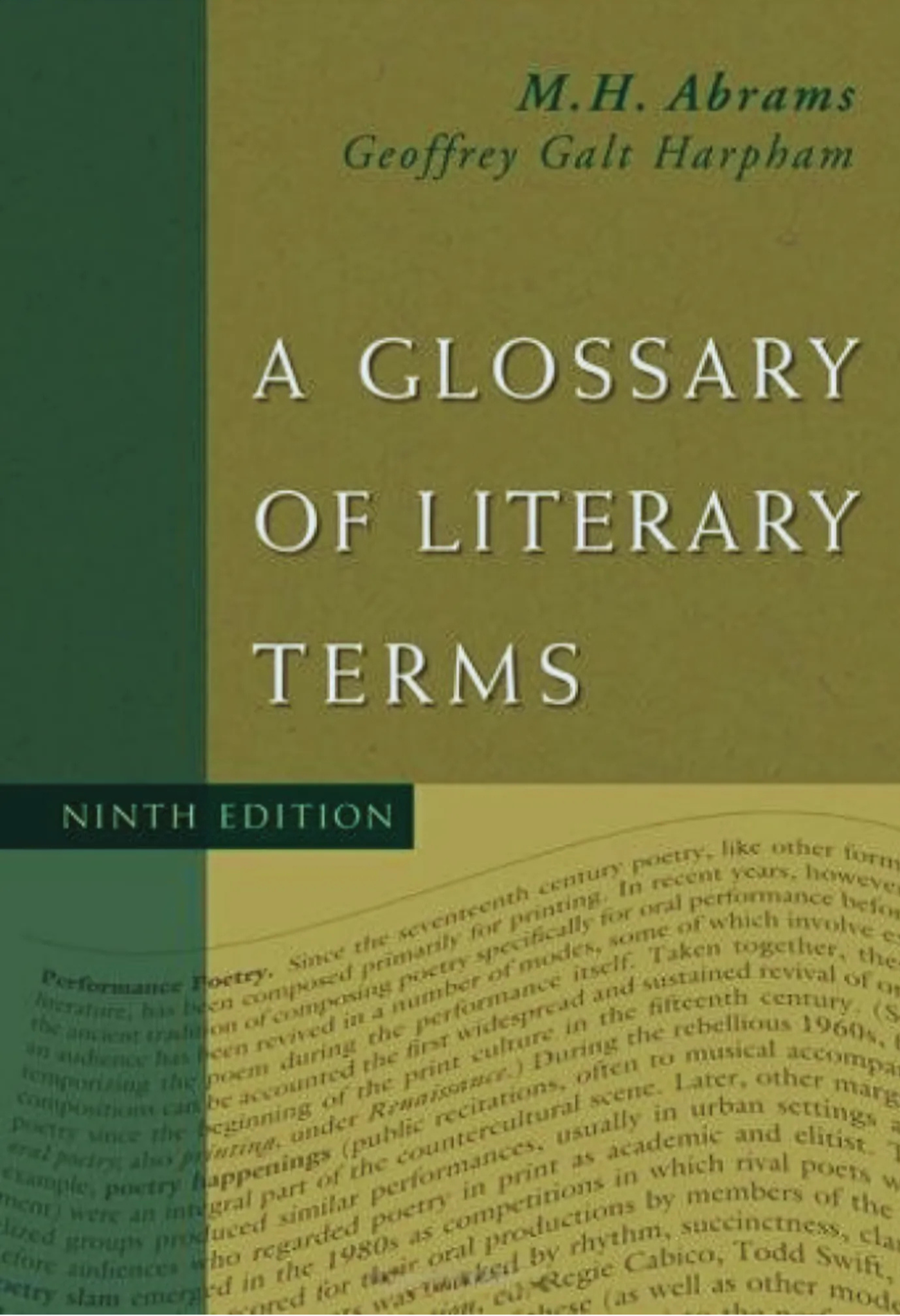 A Glossary of Literary Terms by M.H. Abrams, Geoffrey Harpham