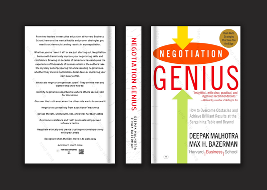 Negotiation Genius: How to Overcome Obstacles and Achieve Brilliant Results at the Bargaining Table and Beyond Book by Deepak Malhotra and Max H. Bazerman