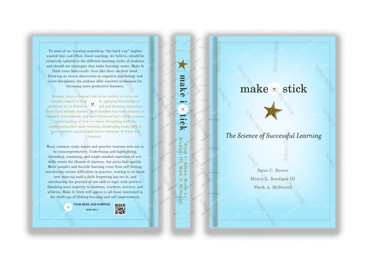 Make it Stick
Book by Henry L. Roediger III, Mark A. McDaniel, and Peter C Brown